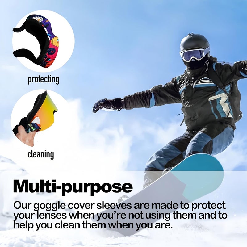 YCCHN Goggle Cover Microfiber Protective for Ski&Snowboard Goggles Lens Scratch/Dust Protection Ideal for Travel&Apres Ski - Image 5